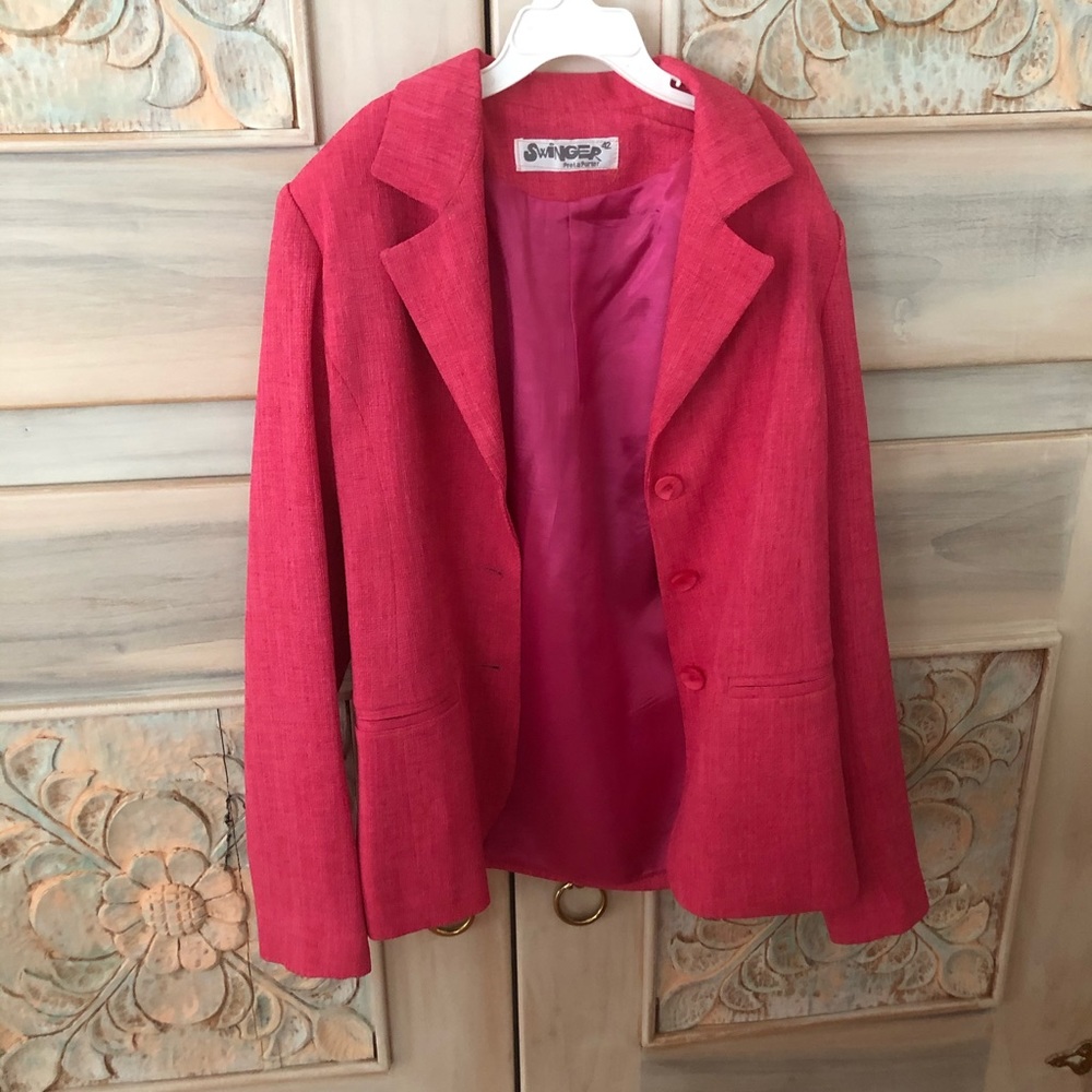 Swinger Pret a Porter Pink Blazer Top Set